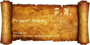Prager Magda névjegykártya